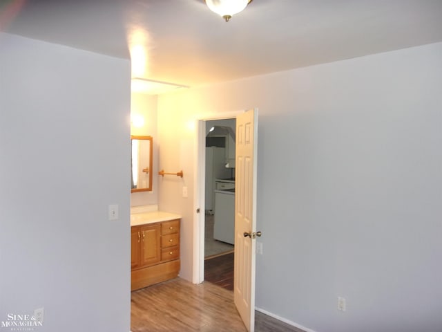 interior space with wood finished floors