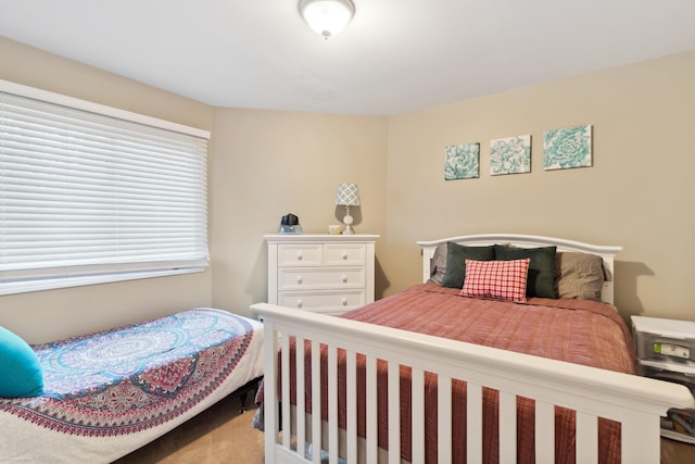 bedroom with carpet