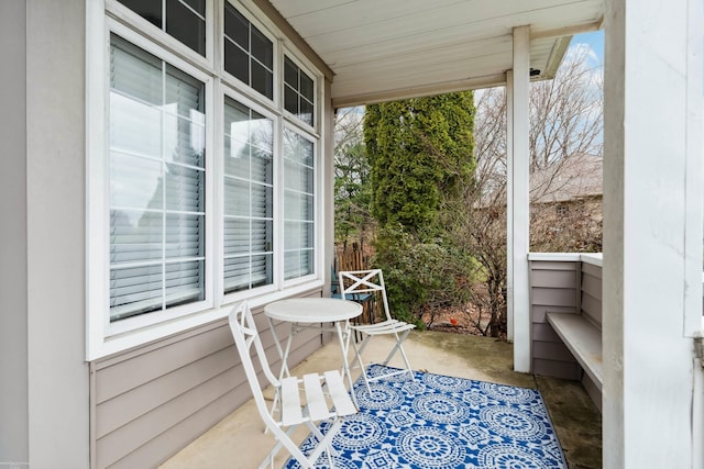 balcony with covered porch