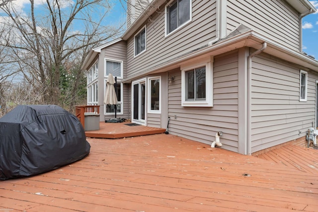 deck with grilling area