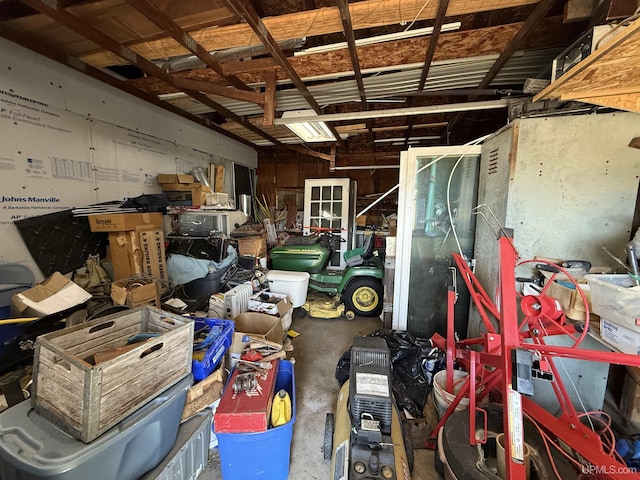 view of storage room