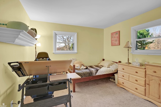 view of carpeted bedroom