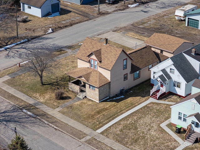 drone / aerial view with a residential view
