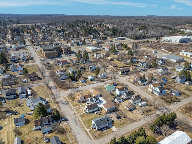 drone / aerial view with a residential view