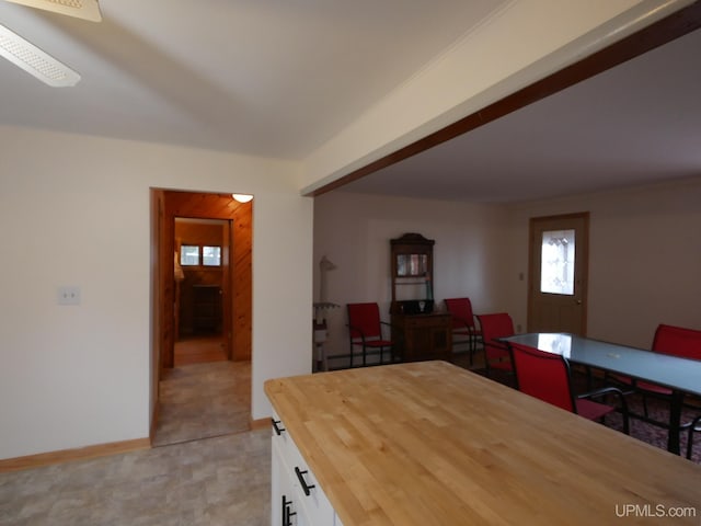 dining area with baseboards
