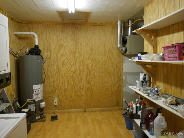 interior space with gas water heater