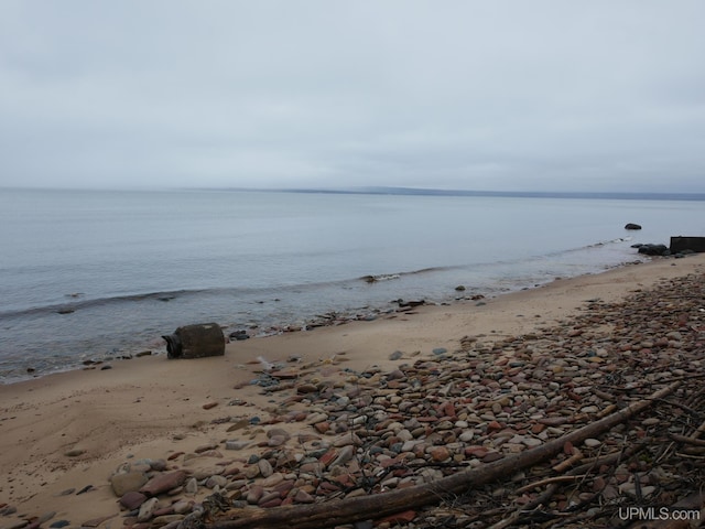 water view with a view of the beach
