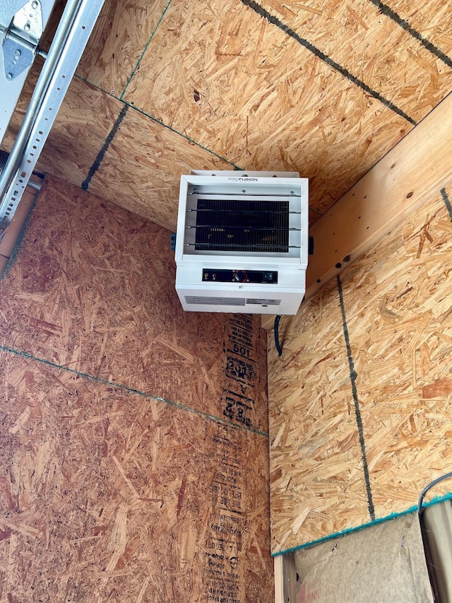 room details with a heating unit