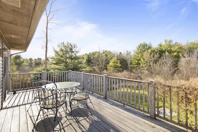 6728 Frith Rd, Smiths Creek, MI 48079 - wooden terrace featuring outdoor dining space