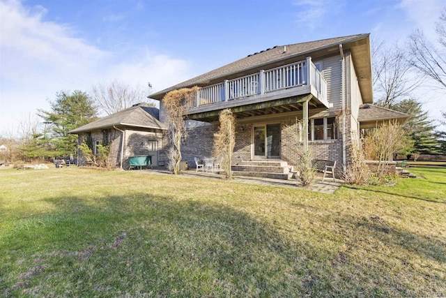 6728 Frith Rd, Smiths Creek, MI 48079 - back of house with a deck, a yard, and brick siding