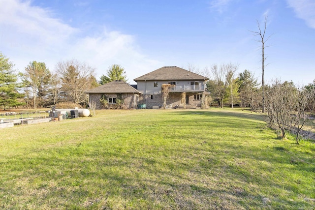 6728 Frith Rd, Smiths Creek, MI 48079 - rear view of property with a yard and a wooden deck