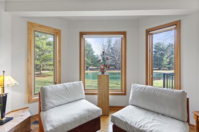 6728 Frith Rd, Smiths Creek, MI 48079 - sitting room featuring baseboards and light wood finished floors
