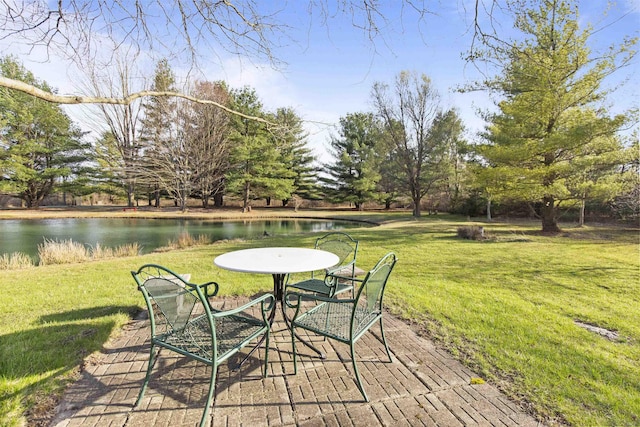 6728 Frith Rd, Smiths Creek, MI 48079 - view of patio / terrace featuring a water view