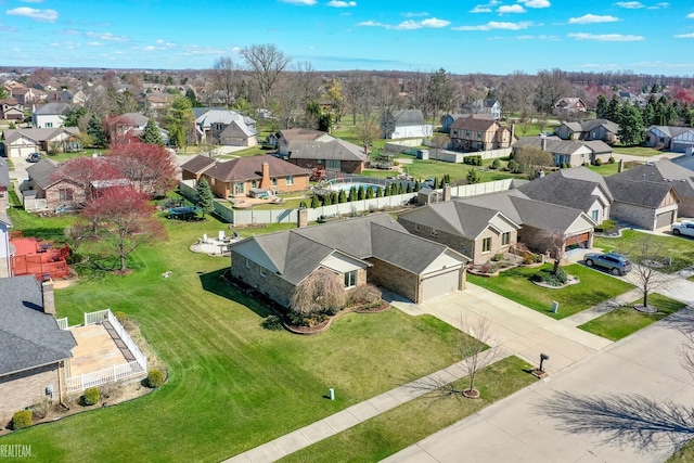 birds eye view of property featuring a residential view