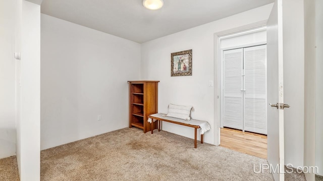 interior space featuring carpet