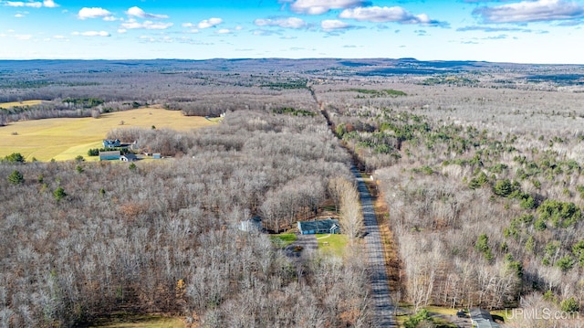 bird's eye view featuring a rural view