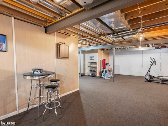 view of basement
