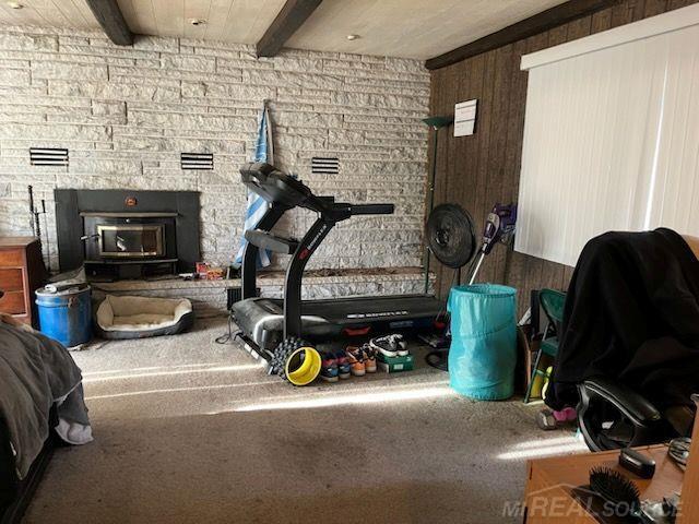 2255 E Sanilac Rd, Carsonville, MI 48419 - workout area featuring carpet floors