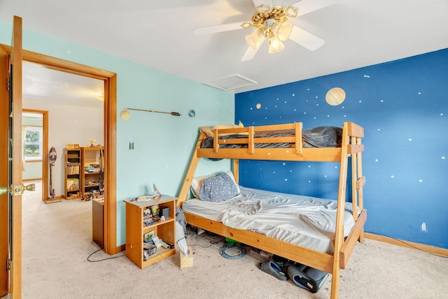 2255 E Sanilac Rd, Carsonville, MI 48419 - bedroom with carpet floors and ceiling fan