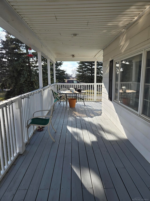2255 E Sanilac Rd, Carsonville, MI 48419 - wooden deck featuring outdoor dining space