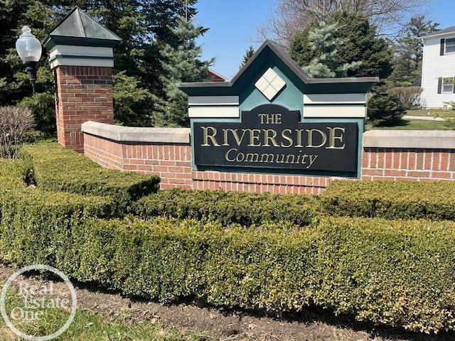 view of community sign