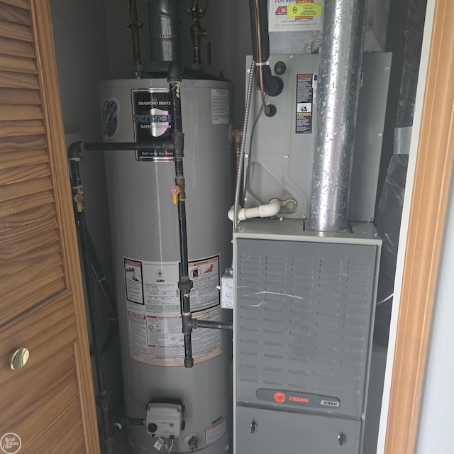 30288 Wedgewood Cir, Roseville, MI 48066 - utility room with water heater and heating unit