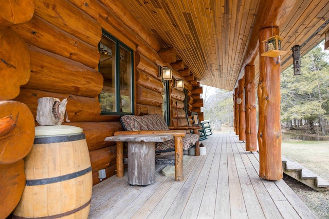 view of wooden deck