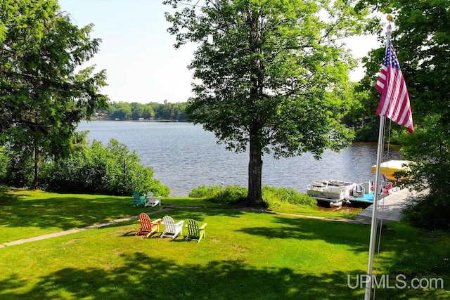 exterior space with a boat dock
