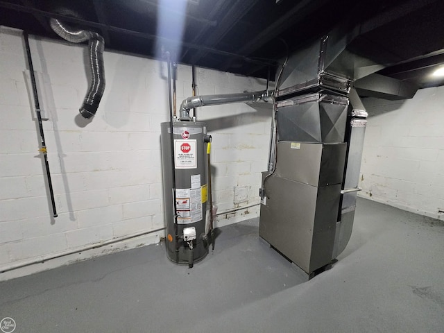 35734 Weideman St, Clinton Township, MI 48035 - unfinished below grade area with water heater and heating unit