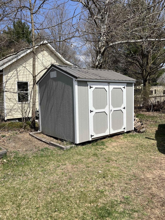 view of shed
