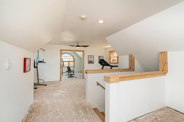 interior space featuring recessed lighting
