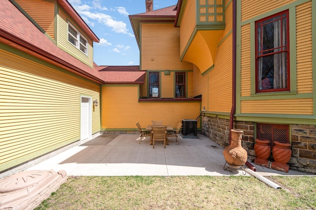 view of patio / terrace with central AC unit