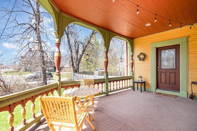 view of wooden deck