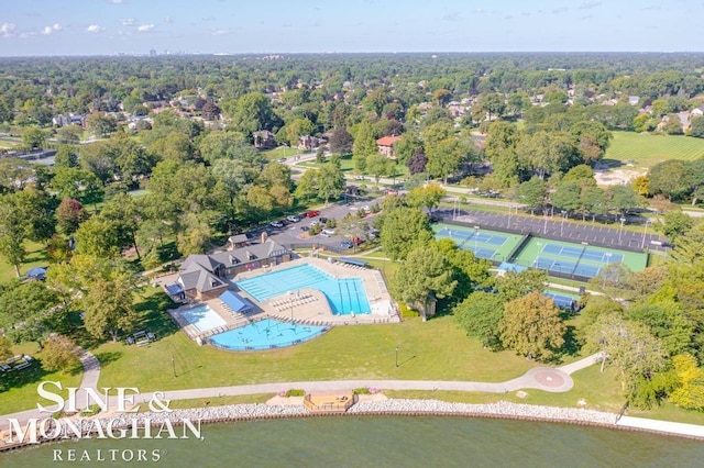 birds eye view of property