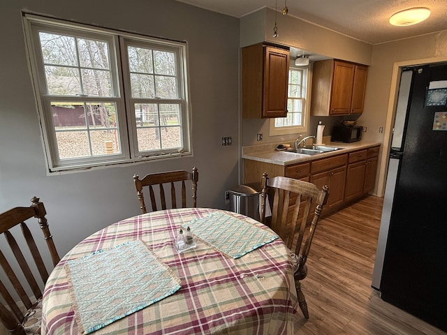 dining area featuring wood finished floors