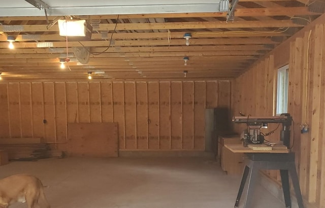 view of basement