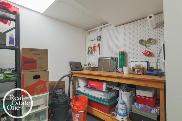 view of storage area