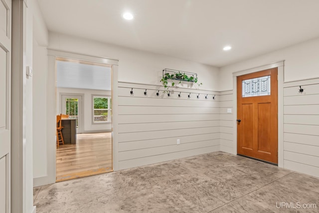 mudroom with recessed lighting