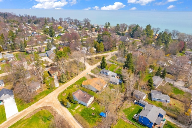 drone / aerial view with a residential view
