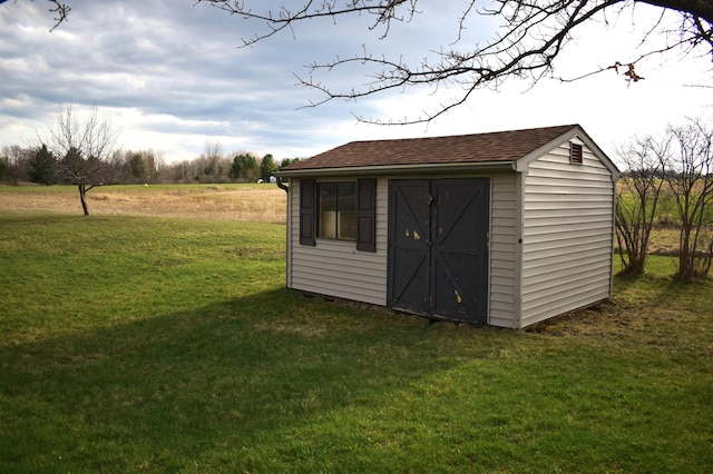 view of shed