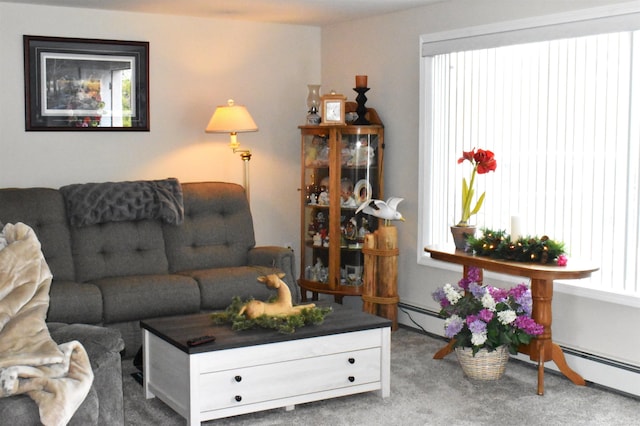 view of carpeted living room