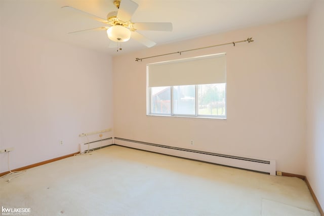 2428 Irma St, Warren, MI 48092 - spare room featuring baseboards, carpet flooring, and baseboard heating