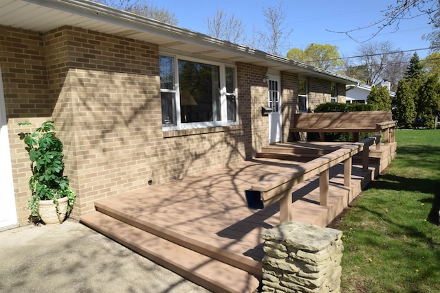exterior space featuring a wooden deck