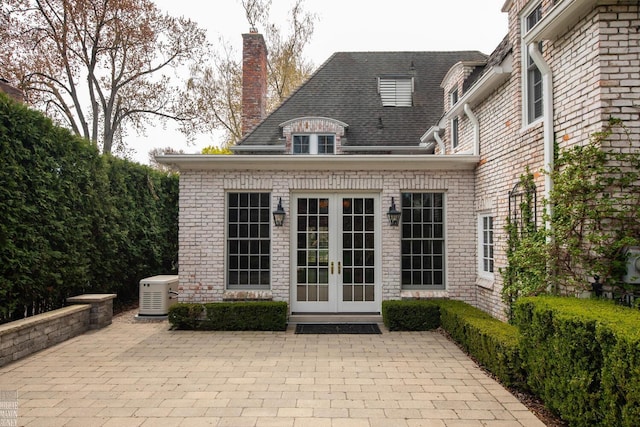exterior space with french doors
