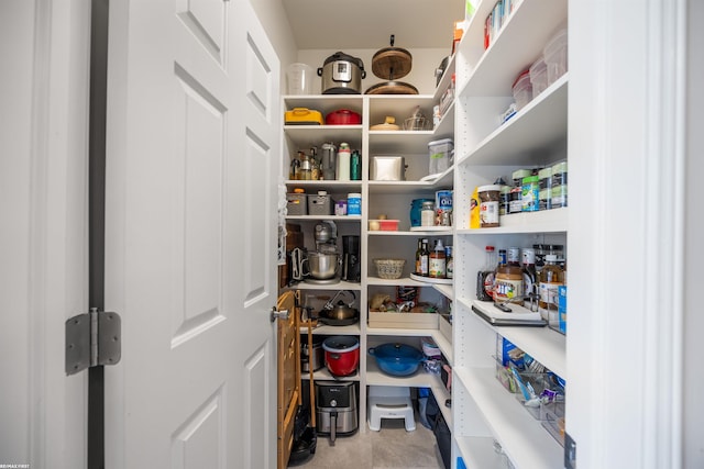 view of storage area