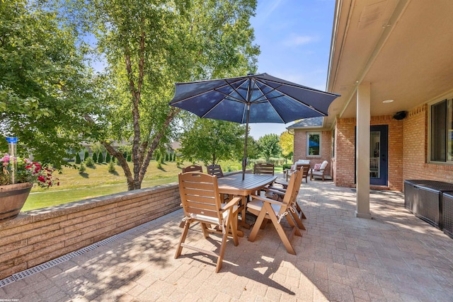 view of patio / terrace with outdoor dining space