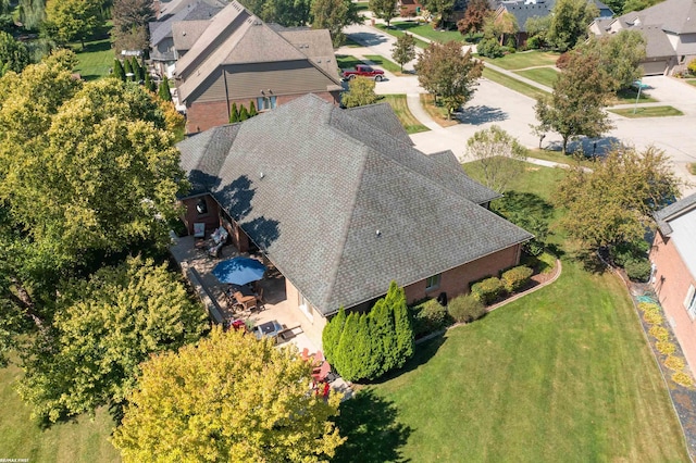 birds eye view of property featuring a residential view