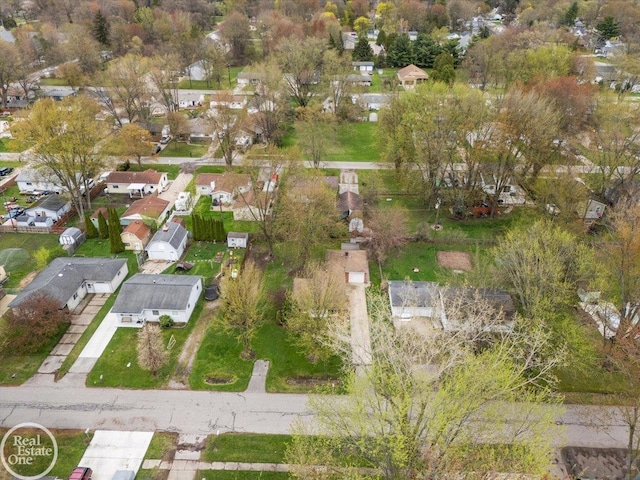 drone / aerial view featuring a residential view