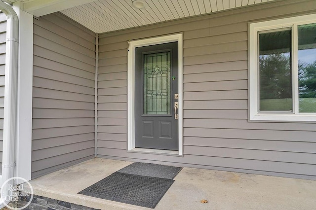 view of doorway to property