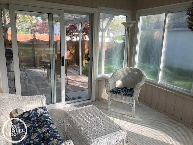 view of sunroom / solarium